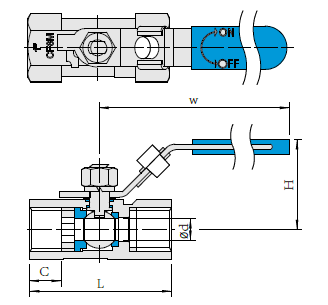 1PC Threaded Steel Ball Valve (2)