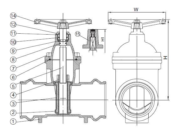 PVC Socket Ends Gate Valve (2)