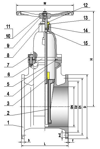 DIN3352 Resilient Seat Cast iron Gate Valve (2)