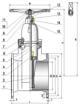 BS5163 Resilient Seated Cast iron Gate Valve