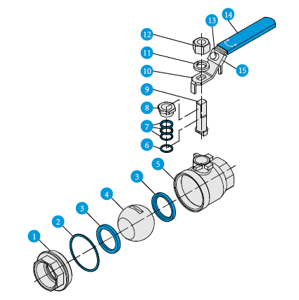 2PC Threaded Steel Ball Valve (3)